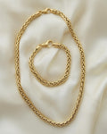 Amazing Sexy Jumbo Wheat Link Chain 18K Gold 1980s
