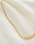 Perfect Swedish Vintage Stacking Curb Link Necklace 18K Gold 1960