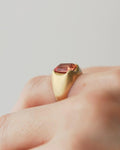 Magical Vintage Peach Sapphire Ring 14K Gold 1950s
