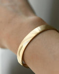 6.7 Inches Polished Vintage Bangle 18K Gold 1970s