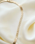 Beautiful Danish Brick Link Necklace by John Viggo Andersen 14K Gold 1960s