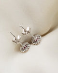 Irresistible Ruby and Diamond Earrings 18K White Gold Estate