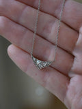 Gorg Antique Art Noveau Necklace 14K Gold and Silver 1910s