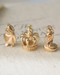 Selling individually! Three Gorg Danish Vintage Pendants/Charms 8-14K Gold 1960s