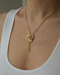 Unique Italian Rose Pendant Necklace 18K Gold