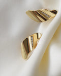 Sublime Swedish Classy Diamond Earrings 18K Gold 1980s