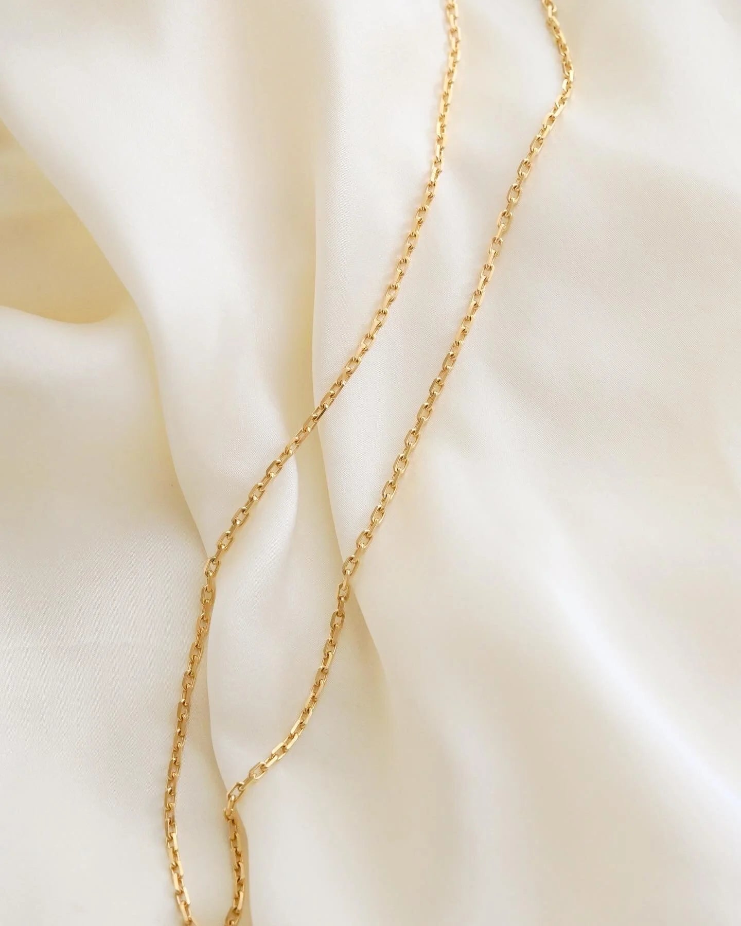 Number 1 Swedish 18 Inches Vintage Baby Biker Chain 18K Gold