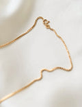 Long Vintage Box Link Chain 18K Gold