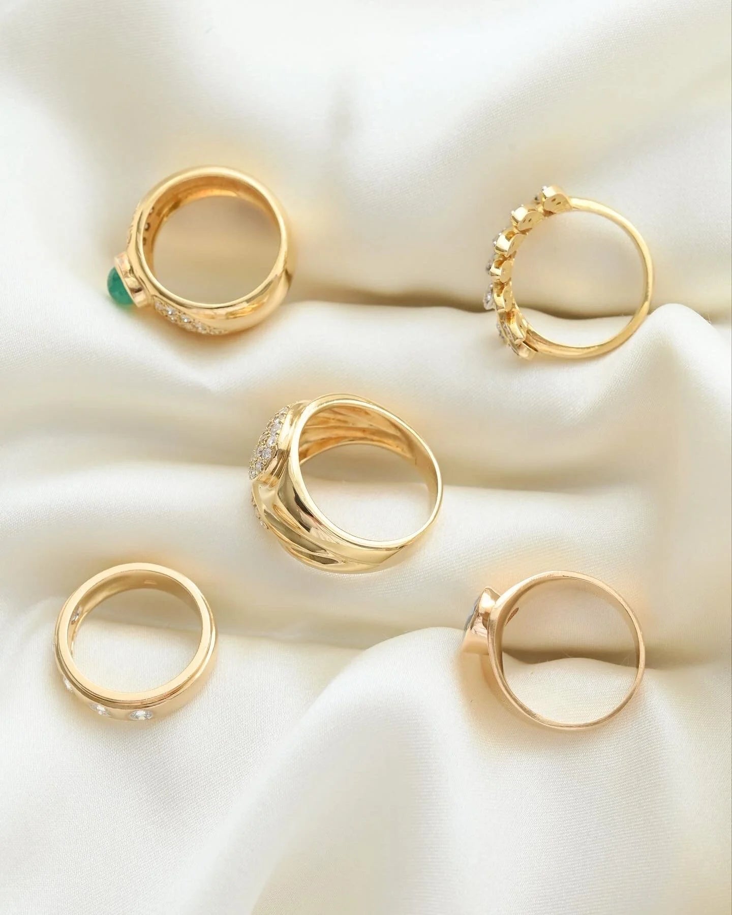 Sublime Z Diamond Vintage Cocktail Ring 11 Grams 18K Gold