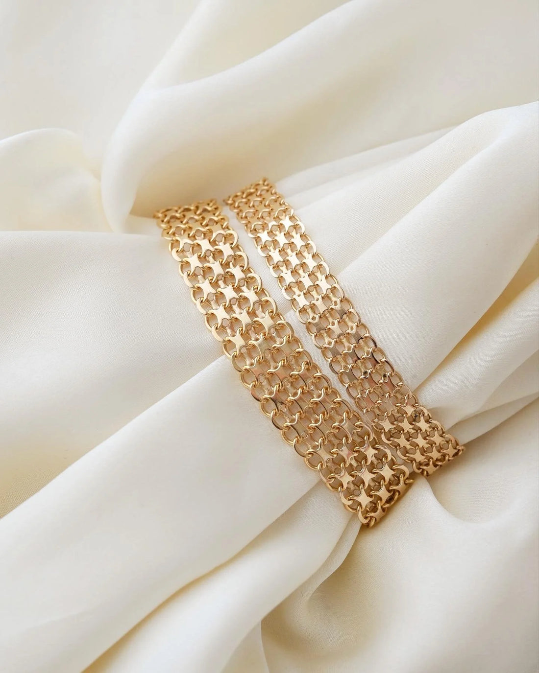 Gorg Glowing Swedish Vintage Bracelets Selling Separately 18K Gold 1960s