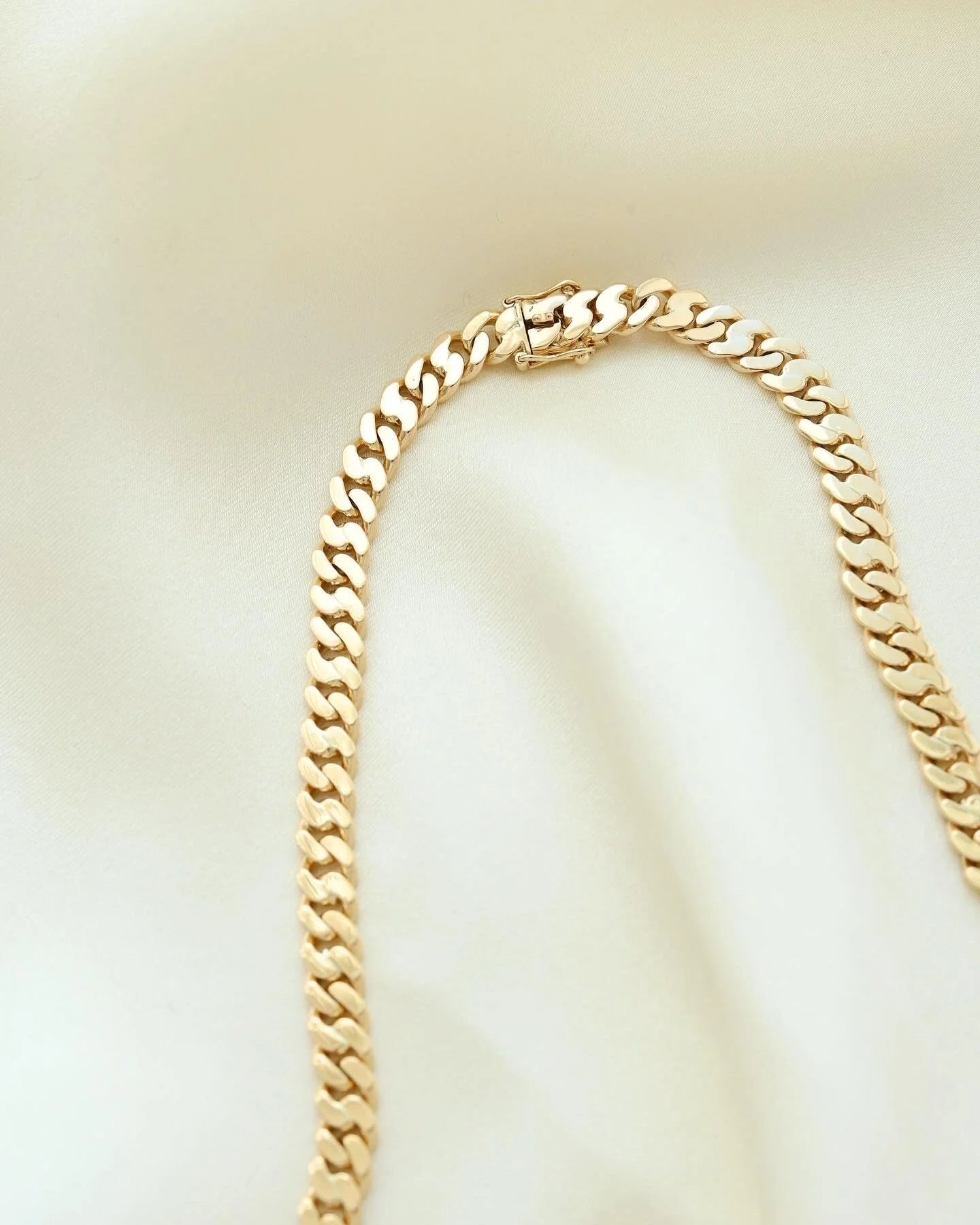 Super Heavy Danish Curb Link Dream Necklace 14K Gold