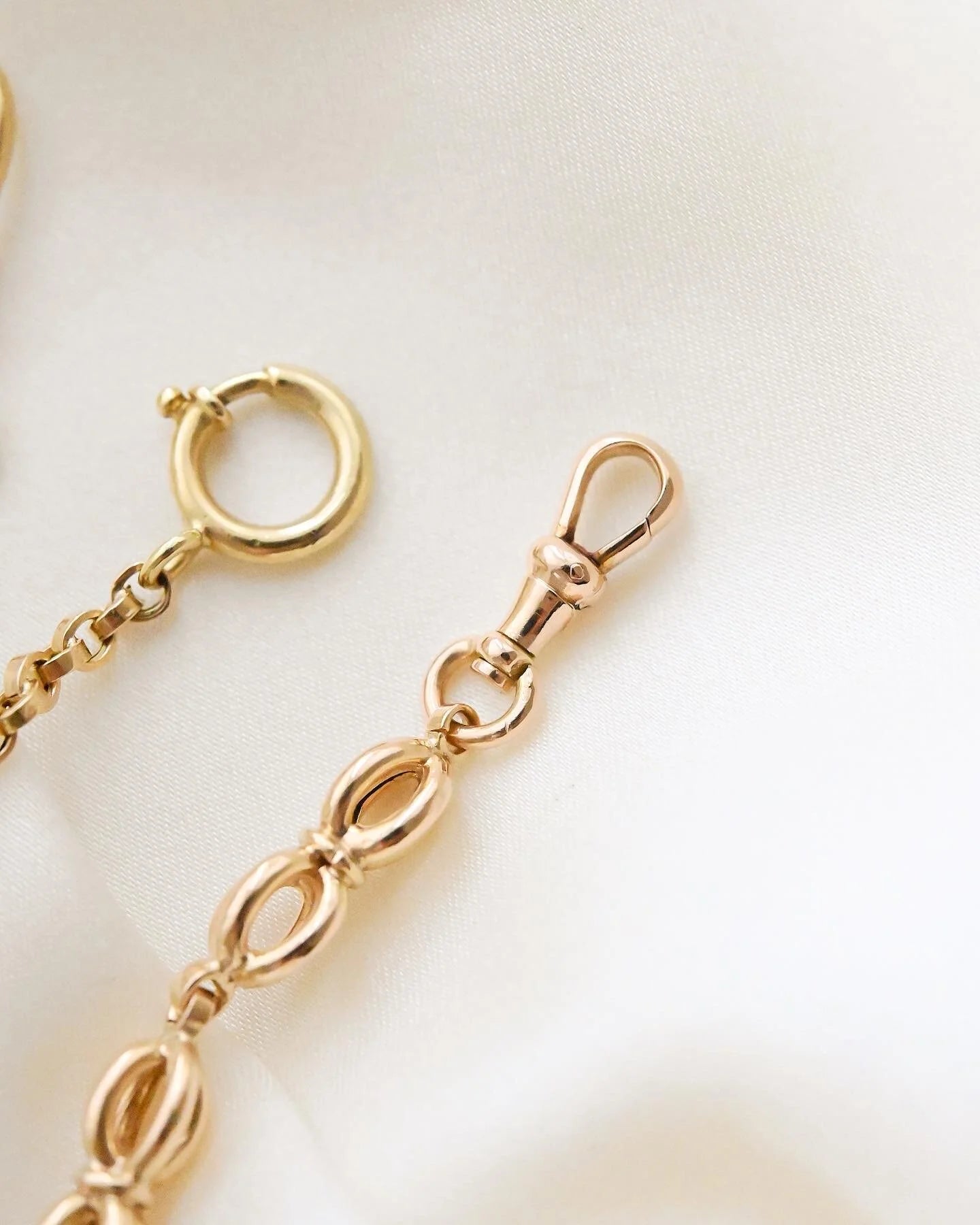 Antique Bits and Bops Dog Clip Loop Clasp Extender 18K Gold