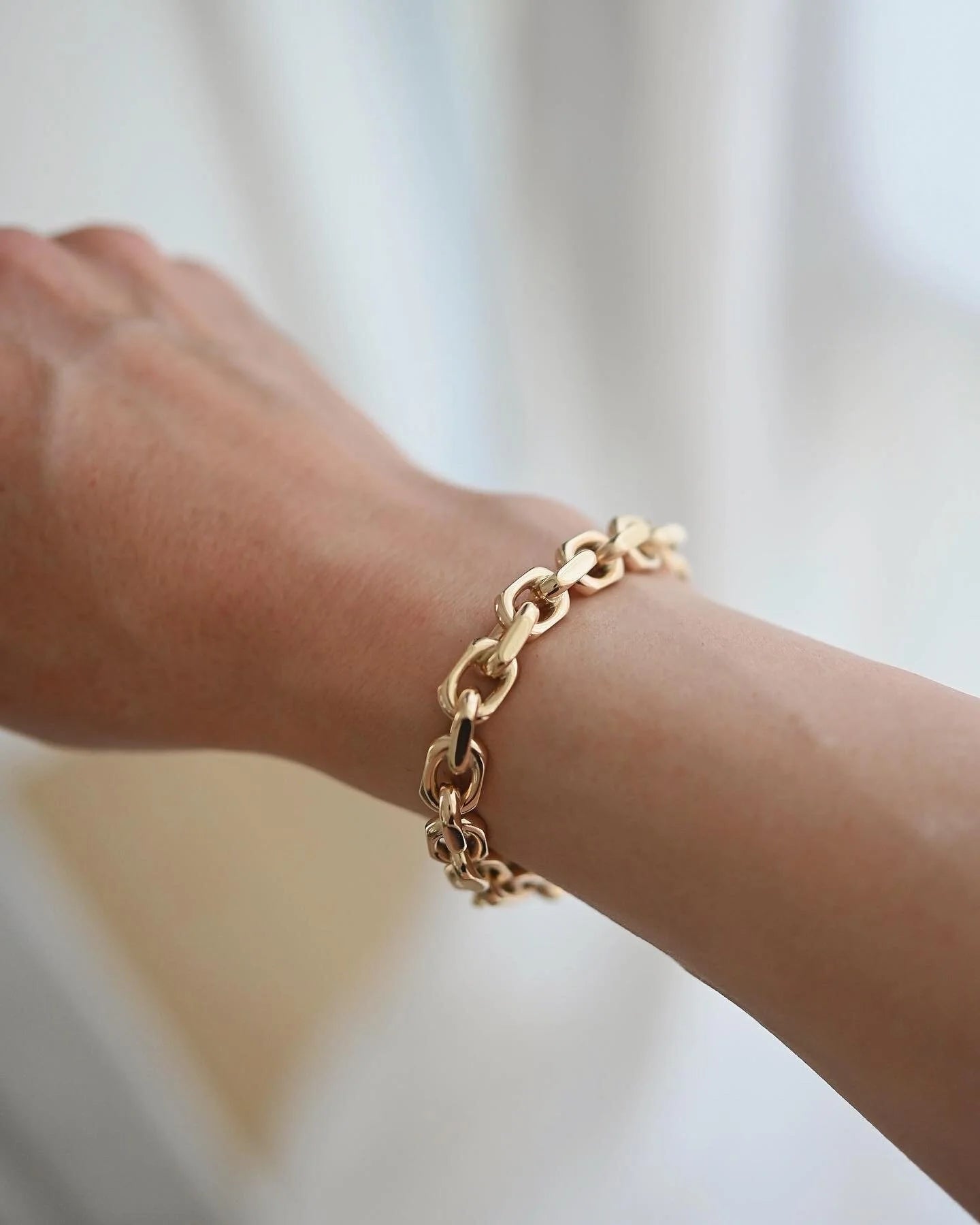 The Ultimate Danish Vintage 63 Grams Jumbo Anchor Bracelet 14K Gold 1960s
