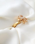 Gorgeous Antique Quartz Crystal Ring 23K Gold 1914