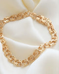 Stunning Heavy Swedish Bismarck Bracelet 18K Gold 1960