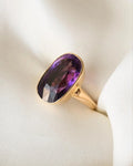 Shipping included! Gorg Antique Amethyst Ring 18K Gold 1928