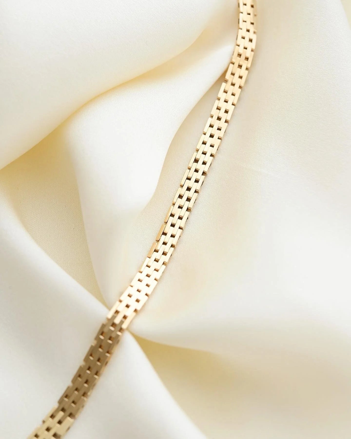Extraordinary Perfect Danish Link Necklace by Sigurd Rnna 14K Gold