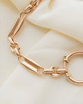 Glowing Perfect Antique Watch Chain Bracelet 14K Rose Gold 1920s