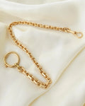 Big Fat Antique Anchor Link Watch Chain 18K Gold