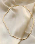 Stunning Danish Brick Link Necklace 14K Gold 1960s