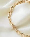 Radiant Danish Vintage Anchor Link Bracelet 14K Gold