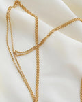 47.3 Inches Antique Long Guard Chain 18K Gold
