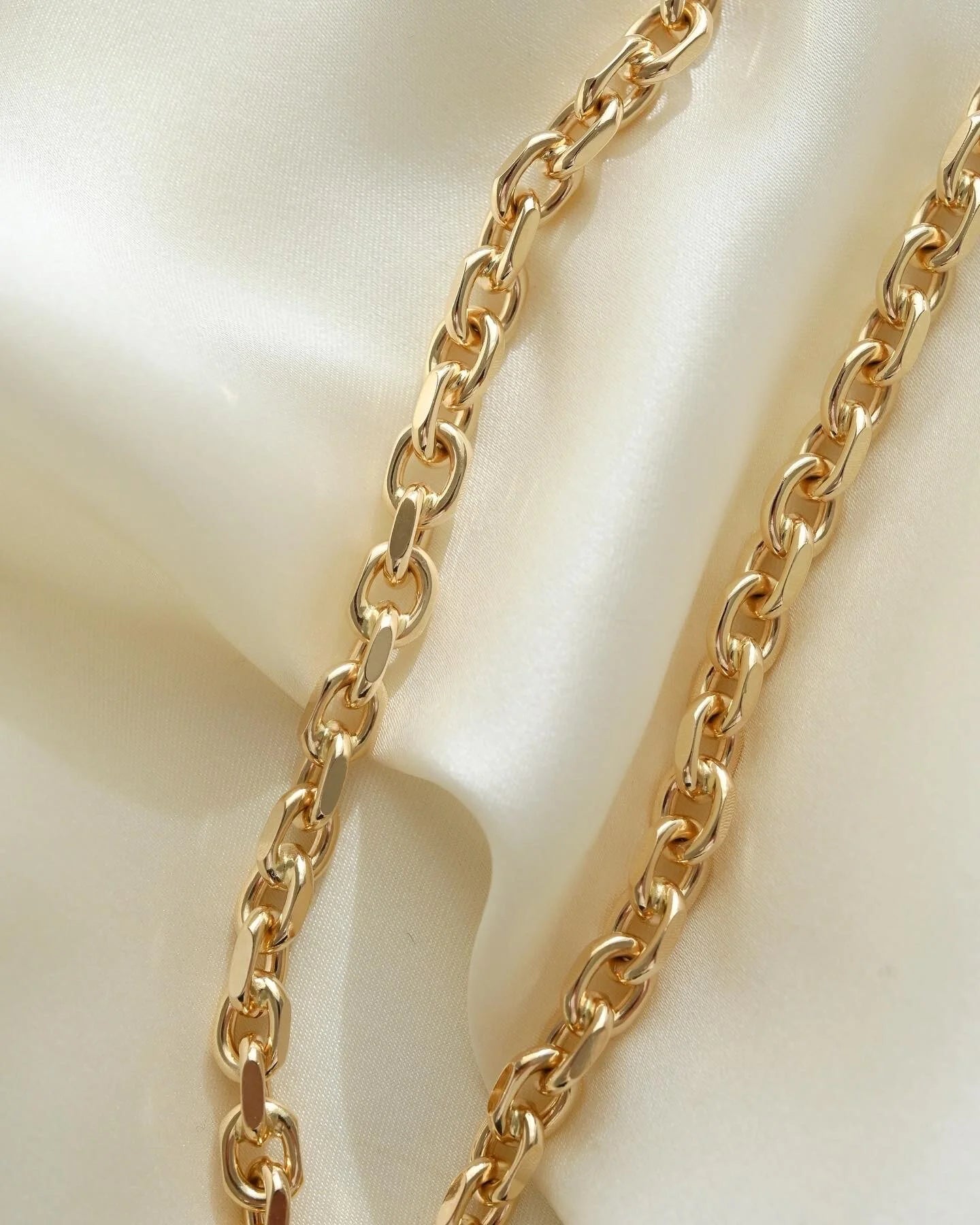 BIG 55 Grams Vintage Dream Anchor Chain by Søren Deli 14K Gold 1970s