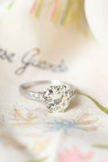 Extraordinary 1.92 ct Art Deco Diamond Ring Platinum 1930s