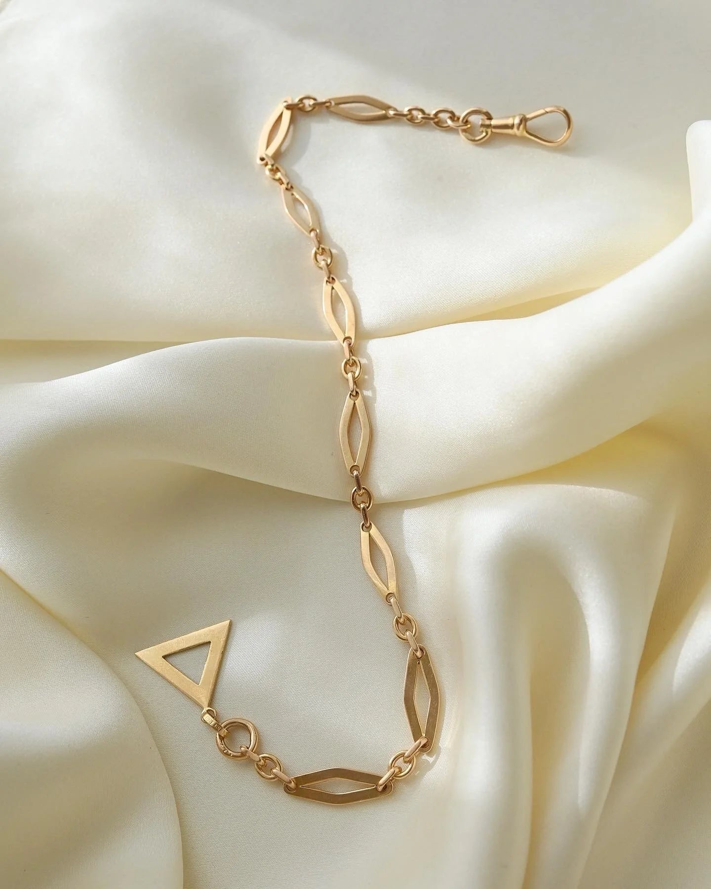 Unreal Stunning Antique Watch Chain 10.5 Inches 18K Rose Gold 1933