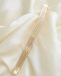 Rare Danish Vintage Double Row Geneva Bracelet 14K Gold 1960
