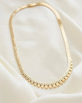 Amazing Radiant Brick Link Necklace 14K Gold 1960