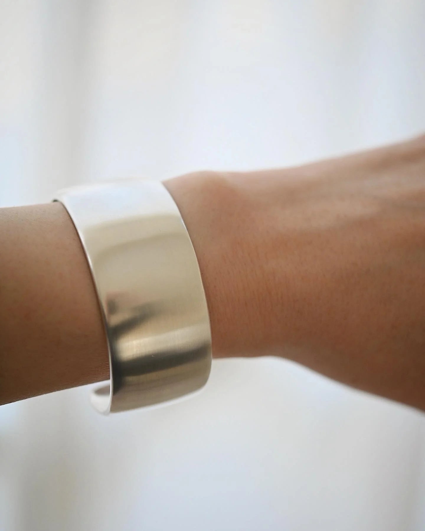 Danish Velvet Finish Sterling Silver Cuff 82 Grams by Peter Pedersen