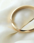 Beautiful Textured Danish Vintage Bangle by J. Asby 14K Gold 1960s