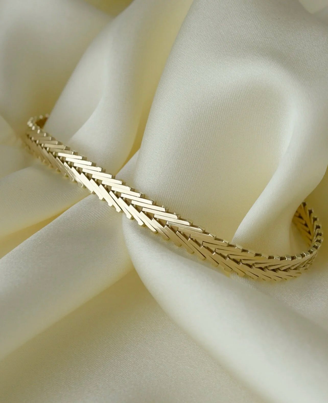 Gorgeous Carl Peter Christensen Geneva Link Bracelet 14K Solid Gold 1960s
