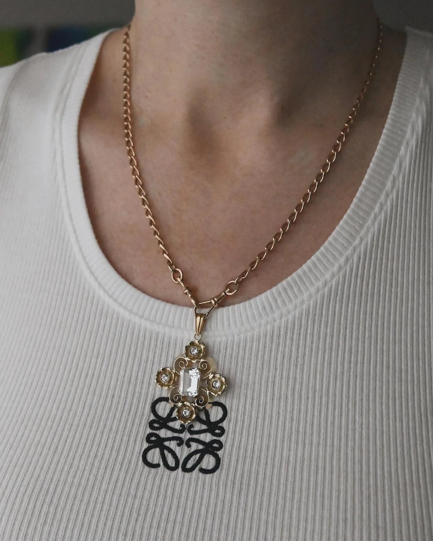 Rare Antique Watch Chain 14K ROSE GOLD