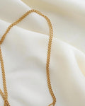 47.3 Inches Antique Long Guard Chain 18K Gold