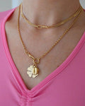 Big Vintage Lucky Pendant w Big Jump Ring Bale 18K Gold