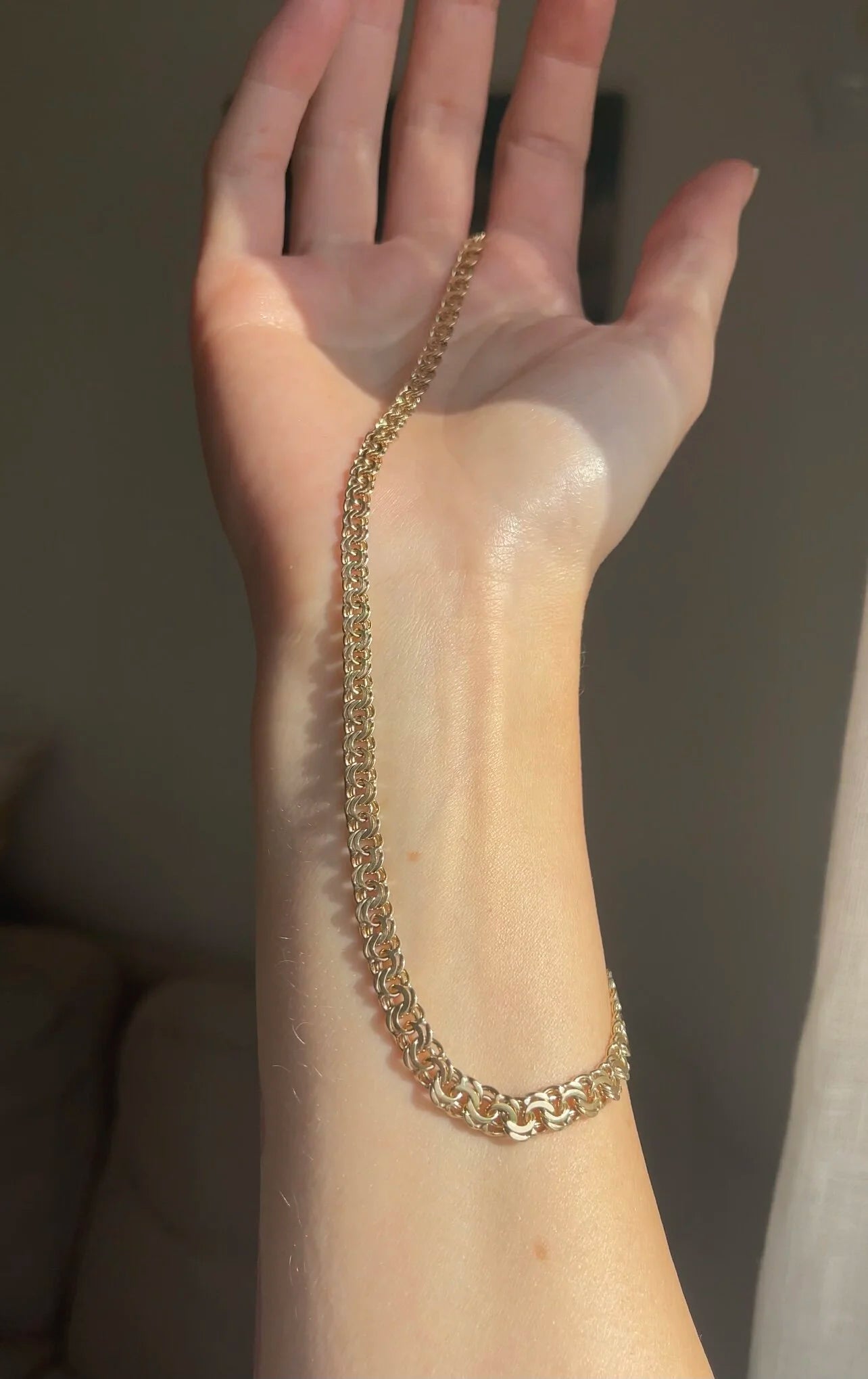 Gorgeous Bismarck Link Chain 14K Gold