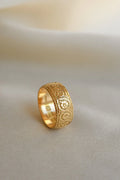 Rare Small Size Edwardian Flower Band 1900 18K Gold