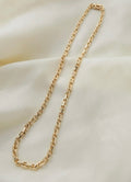 Head Turned Anchor Link Necklace Danish Vintage 14K Gold 1970