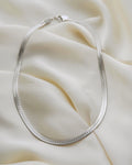 Shipping included! Beautiful Textured Herringbone Necklace Sterling Silver