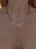 Perfect Star Link Necklace Swedish Vintage Mid 1900s 18K Gold