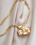 The Cutest Most Special 🎀 Ribbon Bow Pendant/Brooch 18K Gold 1940s