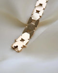 Rare Danish Mid Century Link Bracelet 14K Gold 1970