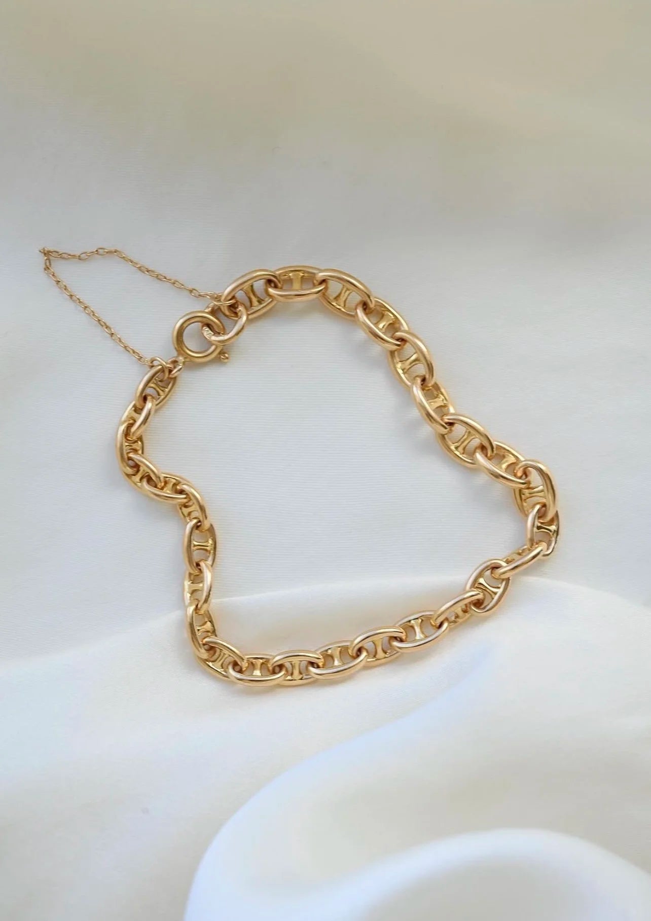 Antique Heavy Gucci / Mariner Link Bracelet 18K Gold 1913
