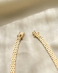 Stunning HEAVY Graduated Brick Link Necklace 14K Gold