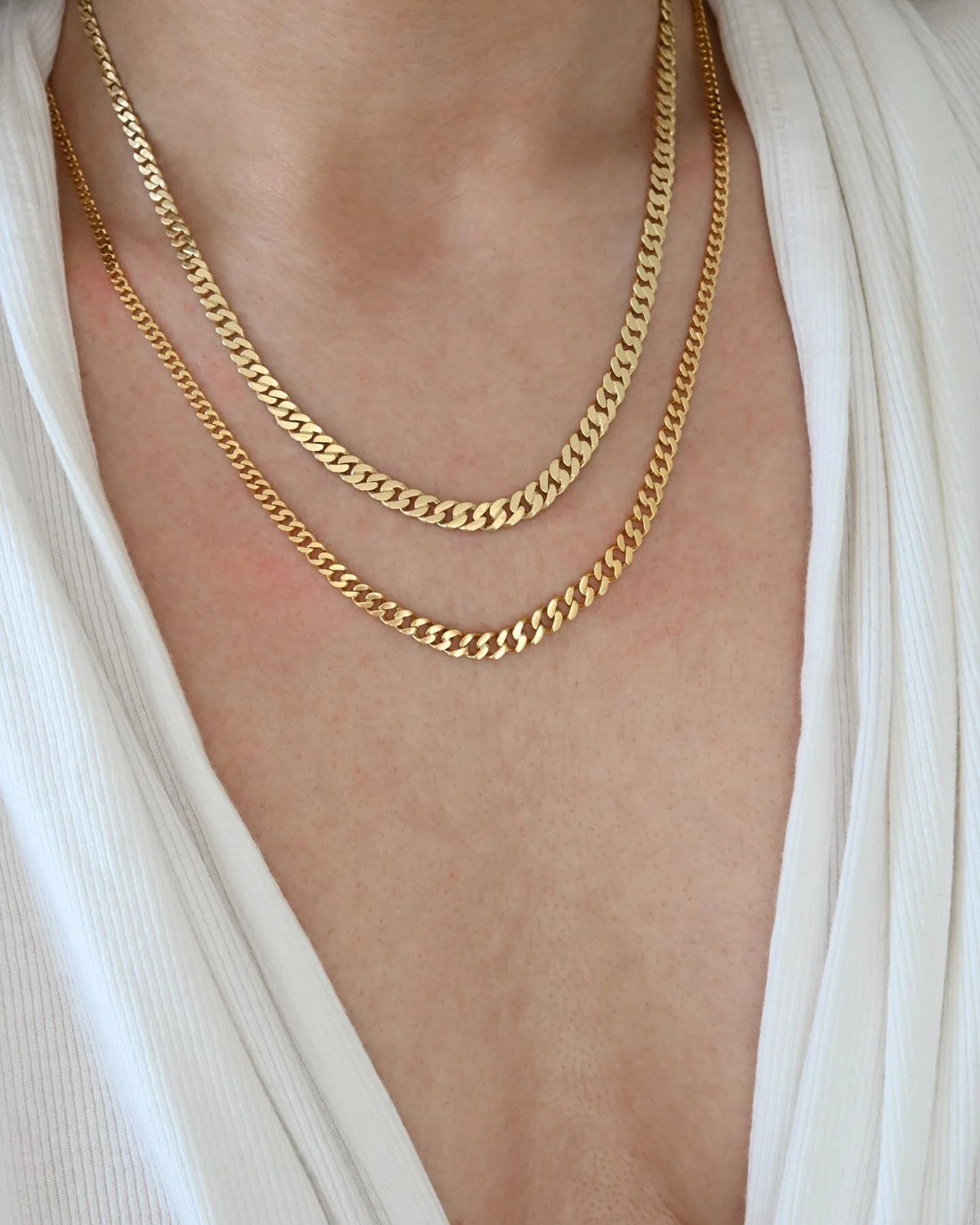 RADIANT Vintage Curb Link Chain Necklace 14K Gold