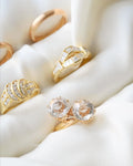 Gorgeous Antique Quartz Crystal Ring 23K Gold 1914