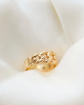 Swedish Mid Century Link Ring 18K Gold 1960s
