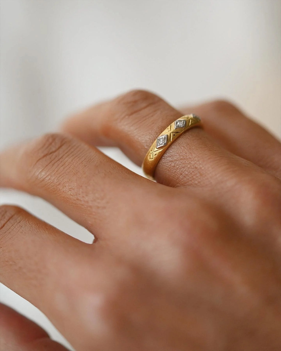 The Perfect High Carat Antique Stacking Ring Band 23K Gold 1923/1927